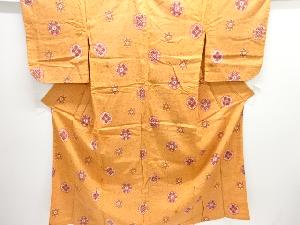 アンティーク　真岡木綿　華紋模様着物